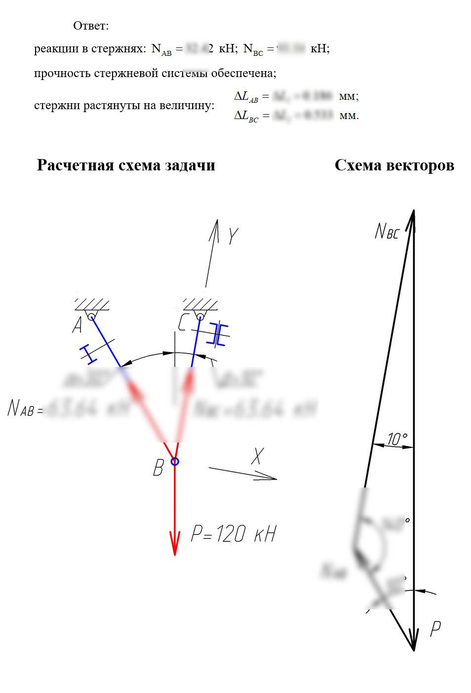 
Пример решения и оформления задачи
